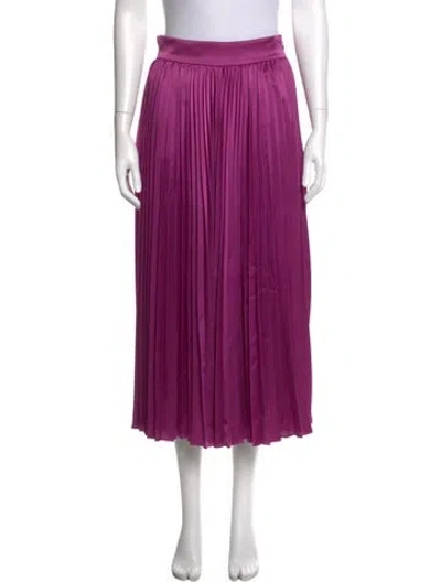 Pre-owned Co Pleated Accents Midi Length Skirt In Purple