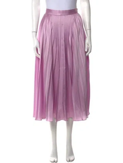 Pre-owned Co Pleated Accents Midi Length Skirt In Purple