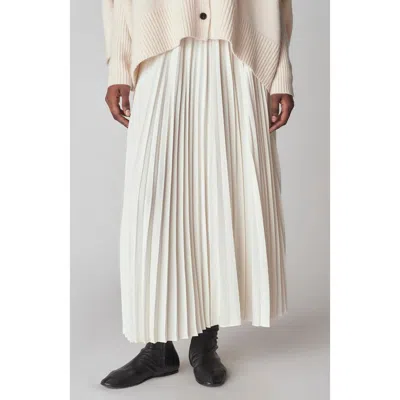 Co Pleated Elastic Waist Skirt In Ivory