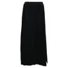 Co Essentials Elastic-waist Pleated Skirt In Black