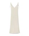 Co Pleated Maxi Slip Dress In Multi