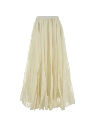 Co Pleated-detail Elasticated-waist Skirt In Neutral
