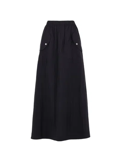 Co Pocket Midi Skirt In Black