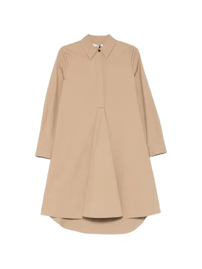 Co Polo-llar Dress In Brown