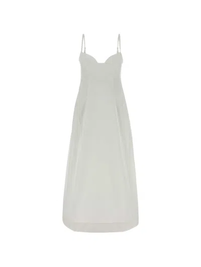 Co Poplin Midi Dress In White