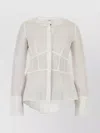 Co Poplin Shirt With Long Sleeves And Peplum Hem In Neutrals