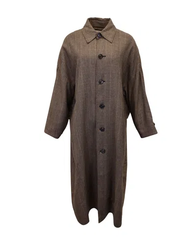 Co Prince Of Wales Check Long At In Brown Wool