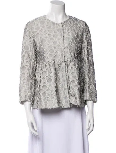 Pre-owned Co Printed Evening Jacket In Silver