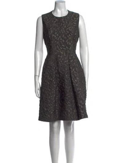 Pre-owned Co Printed Mini Dress In Grey