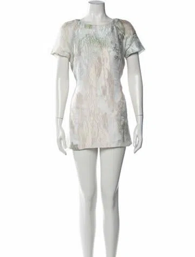 Pre-owned Co Printed Mini Dress In Neutral