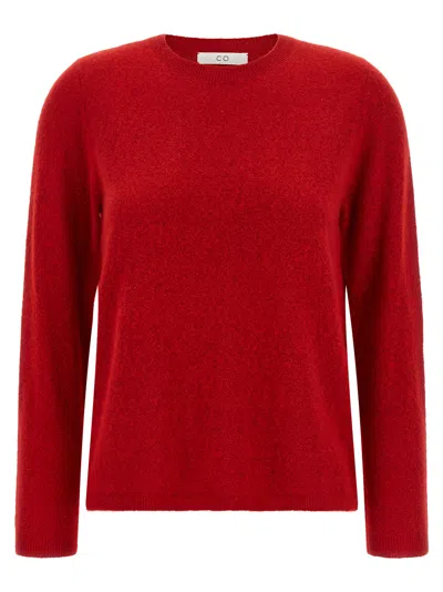 Co Red Cashmere And Silk Sweater