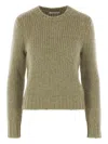 Co Ribbed Cashmere Sweater In Green