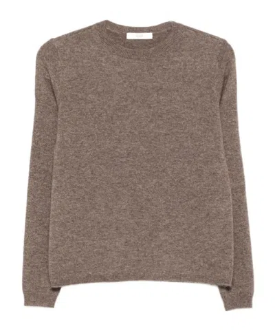 Co Ribbed Knit Sweater In Brown