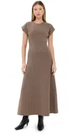 Co Ribbed Sleeveless Dress Oatmeal In Oatmeal