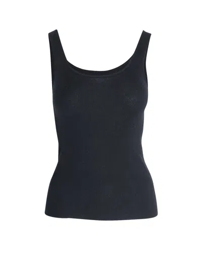 Co Ribbed Tank Top In Black Cashmere