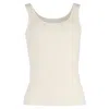 Co Ribbed Tank Top In White Cashmere In White