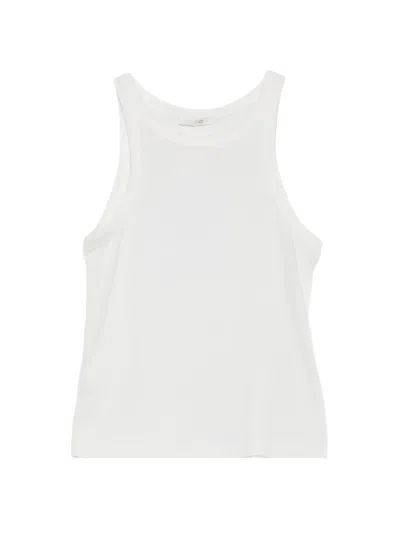 Co Ribbed Tank Top In White
