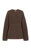 Co Ribbed Wool-cashmere Sweater In Brown