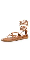 Co Rope Gladiator Sandals Chestnut In Chestnut