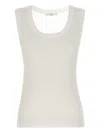 Co Sheer Tton Tank Top In White