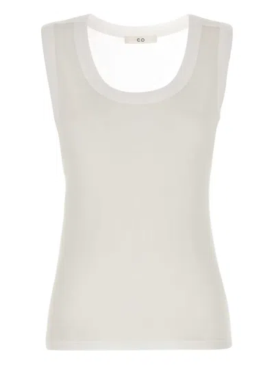 Co Round-neck Tank Top In Neutral
