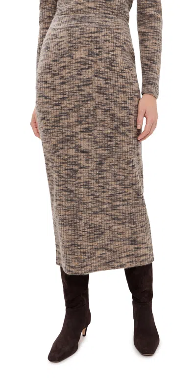 Co Ruched Pencil Skirt Beige Melange