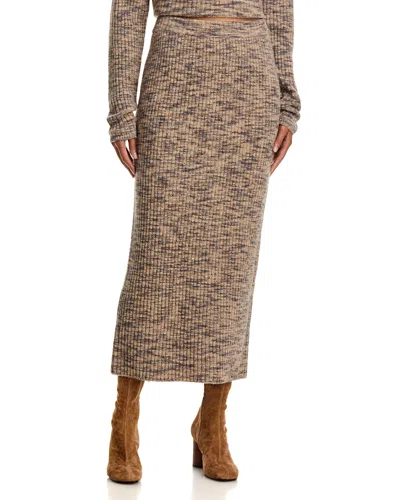 Co Ruched Wool And Cashmere Blend Pencil Skirt In Multi