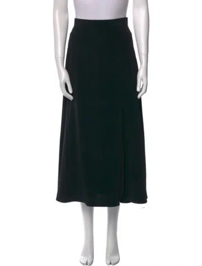 Pre-owned Co Ruffle Embellishment Midi Length Skirt In Black