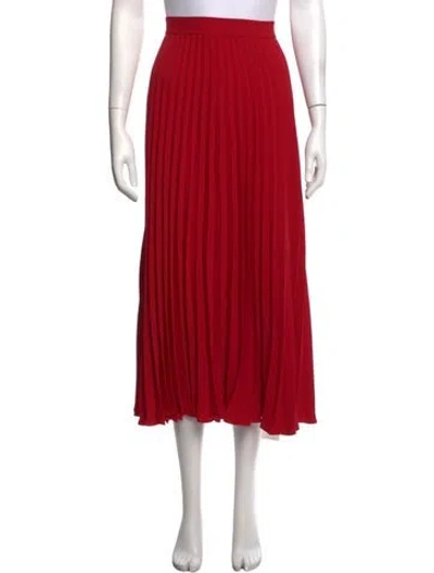 Pre-owned Co Ruffle Embellishment Midi Length Skirt In Red