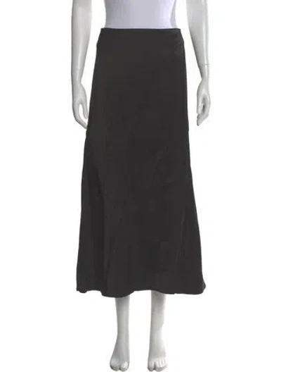 Pre-owned Co Ruffle Embellishment Midi Length Skirt W/ Tags In Gray