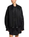 Co Satin Bomber Jacket In Black
