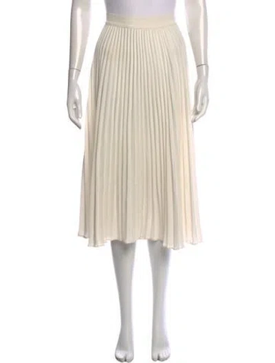 Pre-owned Co Satin Midi Length Skirt In Neutral