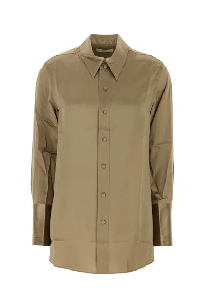 Co Satin Shirt For Women In Grey