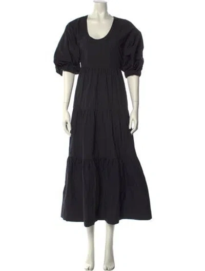 Pre-owned Co Sop Neck Long Dress In Black