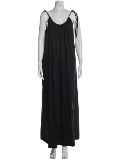 Pre-owned Co Sop Neck Long Dress In Black