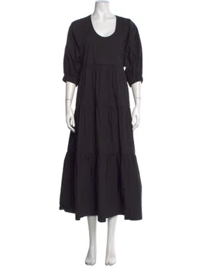 Pre-owned Co Sop Neck Long Dress In Black