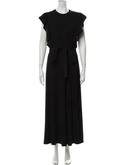 Pre-owned Co Sop Neck Long Dress In Black