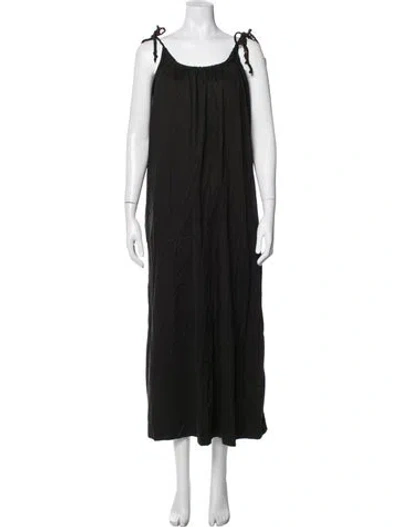 Pre-owned Co Sop Neck Long Dress In Black