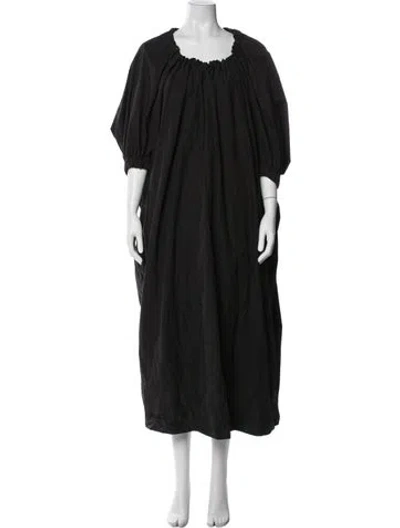 Pre-owned Co Sop Neck Long Dress In Black