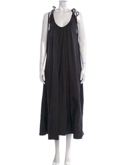 Pre-owned Co Sop Neck Midi Length Dress In Black