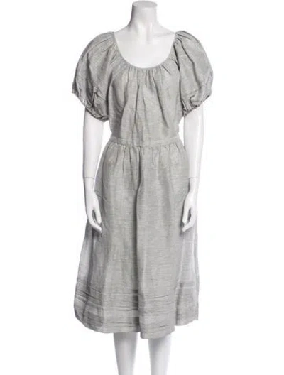 Pre-owned Co Sop Neck Midi Length Dress In Multi