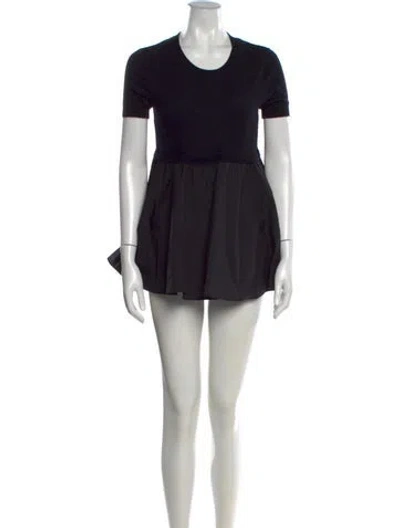 Pre-owned Co Sop Neck Mini Dress In Black