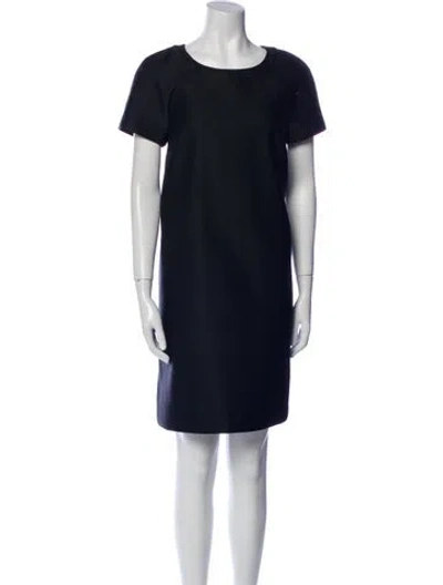 Pre-owned Co Sop Neck Mini Dress In Blue