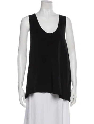 Pre-owned Co Sop Neck Sleeveless Top In Black
