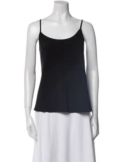 Pre-owned Co Sop Neck Sleeveless Top In Black