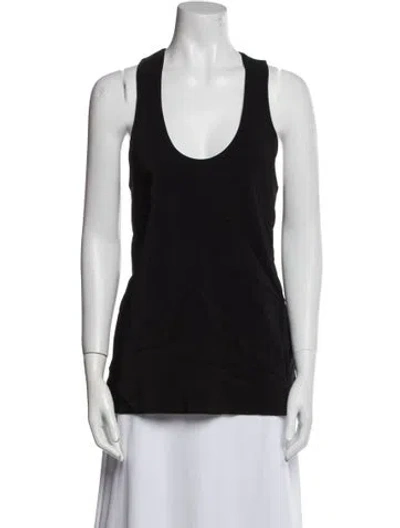 Pre-owned Co Sop Neck Sleeveless Top In Black