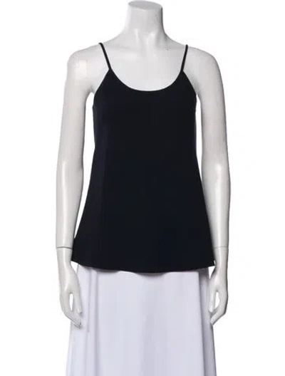 Pre-owned Co Sop Neck Sleeveless Top In Blue