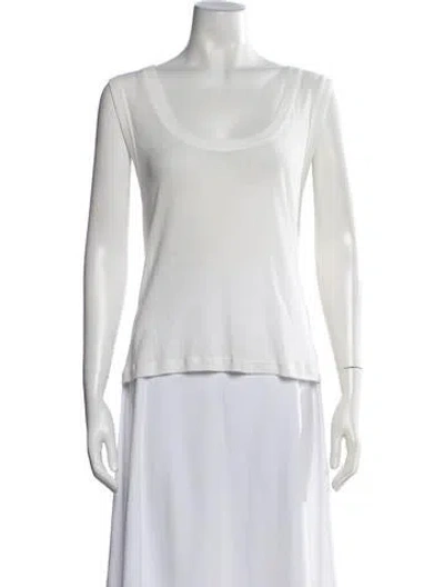 Pre-owned Co Sop Neck Sleeveless Top W/ Tags In Neutrals