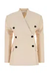 Co Visse-blend Blazer With Virgin Wool Lining For Women In Neutral