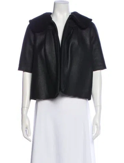 Pre-owned Co Shearling Fur Jacket In Black